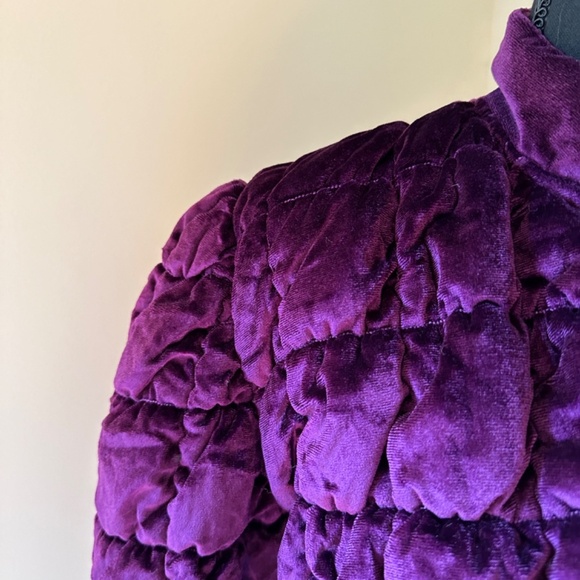 *R. MICHAEL ALAN* Vintage Purple Long Sleeve Open Front Blazer Jacket Size M - Picture 3 of 7